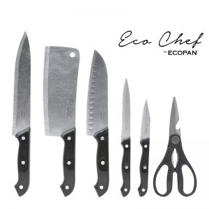 Ecopan_Eco_Chef_Pisau_Set_6pc_Set_Hitam