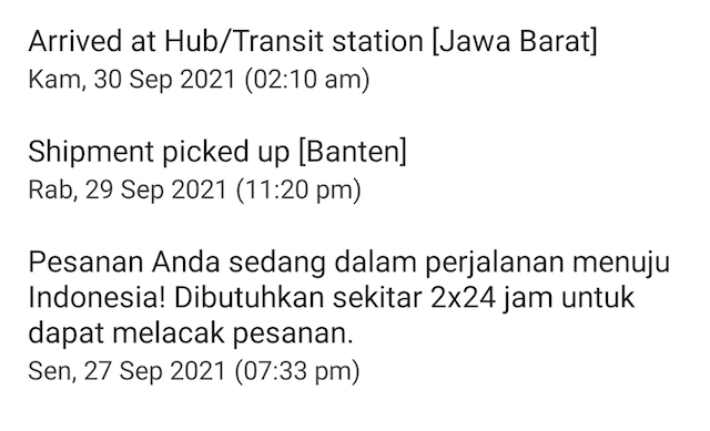 Cek resi Kerry Express Zalora