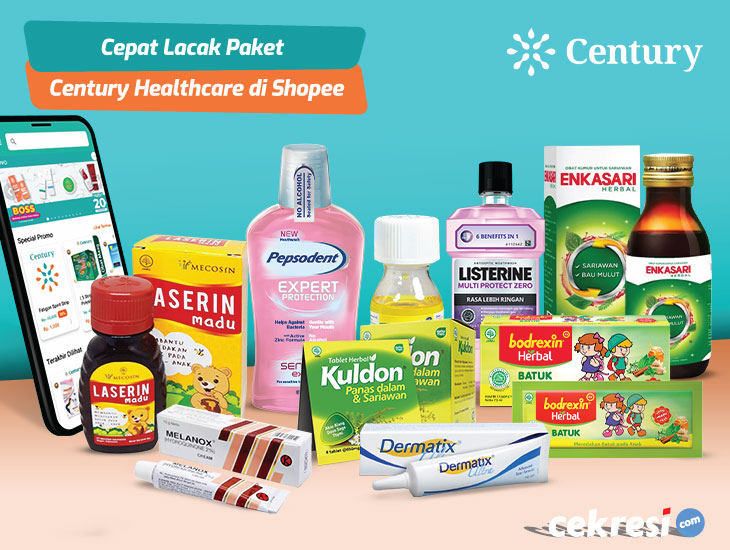 Cepat Lacak Paket Century Healthcare di Shopee