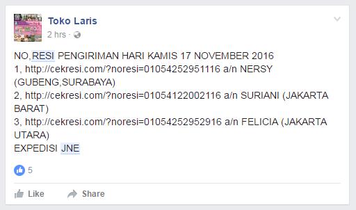 cara cek resi
